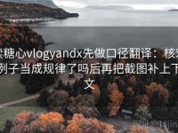 读糖心vlogyandx先做口径翻译：核对例子当成规律了吗后再把截图补上下文
