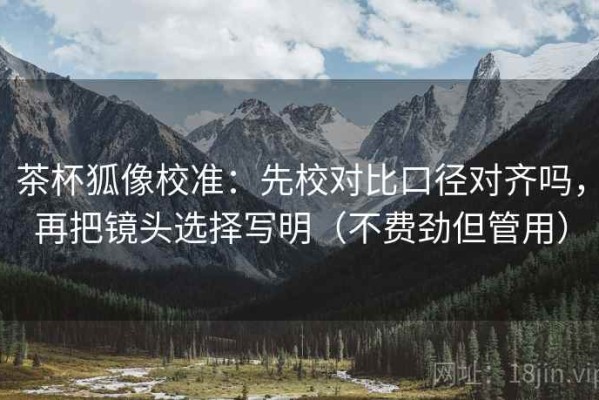 茶杯狐像校准：先校对比口径对齐吗，再把镜头选择写明（不费劲但管用）